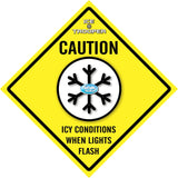 Ice Warning Diamond Shaped Flashing