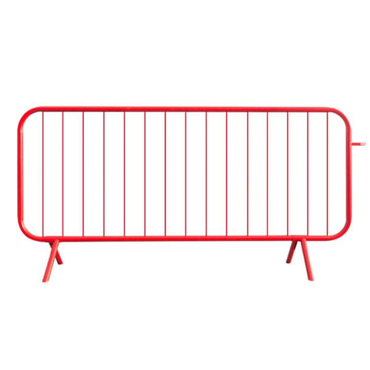 2.3-metre-red-metal-pedestrian-barrier-fixed-leg-temporary-crowd-control-galvanised-steel-fence-interlocking-portable-heavy-duty-event-safety-construction-public-spaces-festival-durable-queue-perimeter-security-outdoor-indoor-weather-resistant