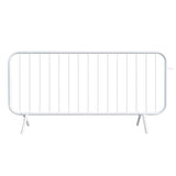 2.3-metre-white-metal-pedestrian-barrier-fixed-leg-temporary-crowd-control-galvanised-steel-fence-interlocking-portable-heavy-duty-event-safety-construction-public-spaces-festival-durable-queue-perimeter-security-outdoor-indoor-weather-resistant