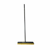 Soft bristle broom ideal for sweeping dirt and debris from various surfaces. Effective for outdoor, heavy dirt, warehouses, yards, and dry areas. Wide 600mm (24") head, 1.5m handle. Simply screw handle to head for use.