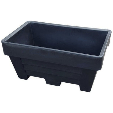 250-litre-twin-skin-mortar-tub-black-forklift-cement-construction-bins-containers-hay-soaker-rigid-durable-masonry-industrial-heavy-duty-site-safety-equipment-plastic-mdpe-capacity-stackable-portable-builders-storage-solution