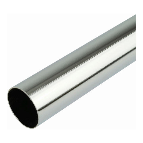 Elevate your space with our versatile Round Chrome Tube and fittings range, perfect for garment hanging and various domestic and commercial applications. Crafted with durability and quality, our chrome tubes offer strength for wardrobe rails, curtain poles, and more. Available in a variety of sizes to suit your needs.