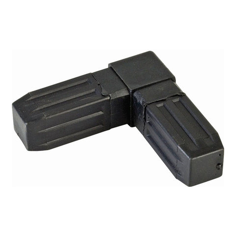 Discover Premium 90-Degree Connector for 25mm Square Tube Systems | Enhance Structural Integrity | Durable Black & Grey Plastic | Wide Array of Connection Options | Build Sturdy Structures Effortlessly