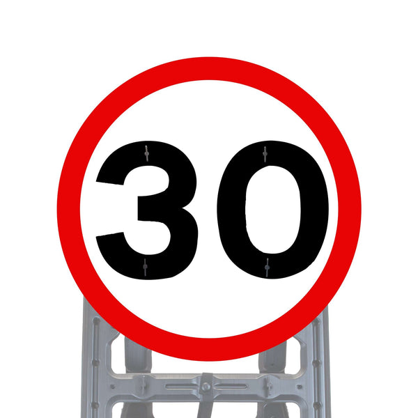 30mph Quick-Fit Sign Face Diagram 670