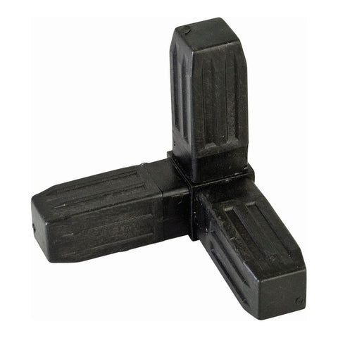 Premium Black & Grey 3-Way Joint for 25mm Square Tube System | Durable Plastic Construction | Versatile Connection Options | Sturdy Structure Support