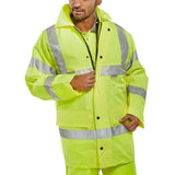 Enhance visibility with our 4 In 1 Hi-vis Jacket And Bodywarmer in Saturn Yellow. Certified to EN ISO 20471 Class 3