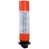 swinbac-cylinder-delineator-post-self-righting-melba-swintex-traffic-control-flexible-vehicle-impact-guidance-safety-reflective-highway-uv-resistant-plastic-bollard-pedestrian-starlux-bolt-down-bitumin-pad-adhesive-durable-heavy-duty
