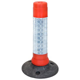 kingpin-cylinder-delineator-post-self-righting-melba-swintex-traffic-control-flexible-vehicle-impact-guidance-safety-reflective-highway-uv-resistant-plastic-bollard-pedestrian-starlux-bolt-down-bitumin-pad-adhesive-durable-heavy-duty
