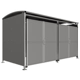 Badby Bin/Cycle Shelter Galvanised with Clad Doors 1m - 5m