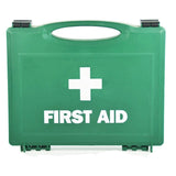 50-Person Workplace & Statutory HSE Compliant First Aid Kit in green casing. Ideal for medium-high risk areas: shops, offices, warehouses. Covers burns, eyewash, biohazards. Suitable for up to 50 people.