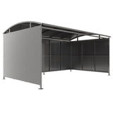 dogford-multi-use-shelter-galvanised-sheet-clad-bike-shelter-outdoor-bicycle-cycle-secure-steel-commercial-weatherproof-durable-enclosure-schools-university-college-flanged-base-plates-bolt-down-trolley-sport-spectators-pay-display-ev-charge-waiting-passenger