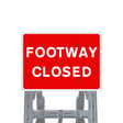 Footway Closed Quick Fit Sign Face