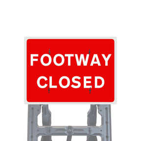 Footway Closed Quick Fit Sign Face