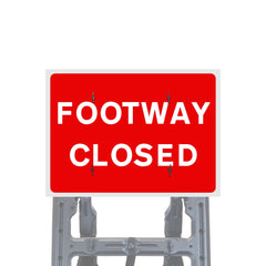 Footway Closed Quick Fit Sign Face