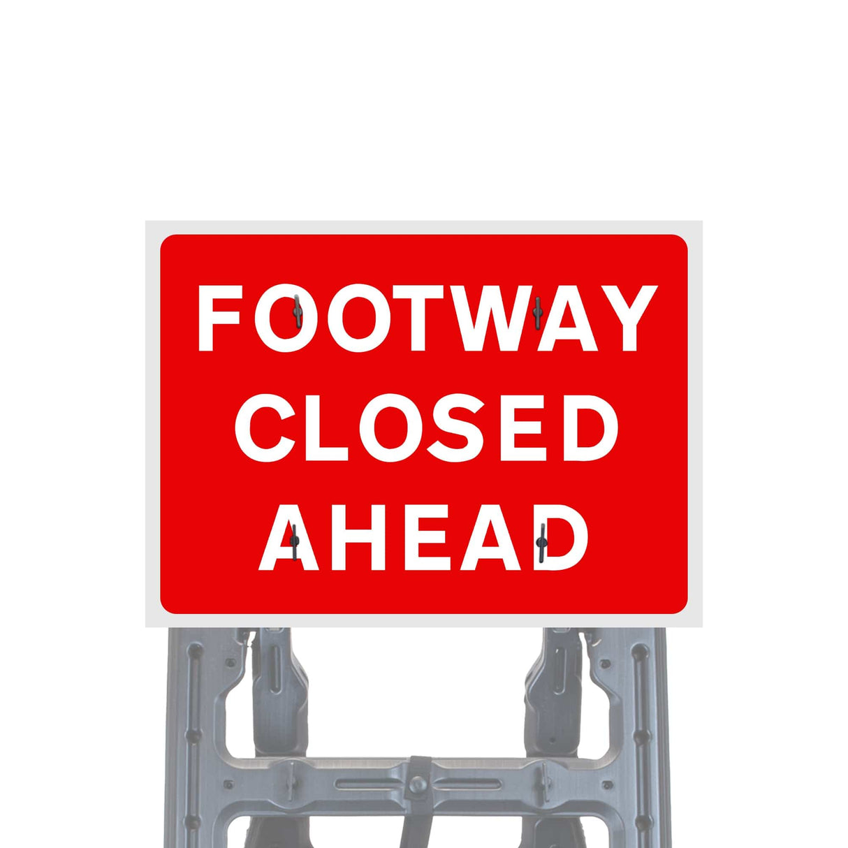 Footway Closed Ahead Quick Fit Sign Face Diagram 