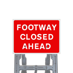 Footway Closed Ahead Quick Fit Sign Face Diagram 