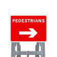 Pedestrians Arrow Right Quick Fit Sign Face Diagram