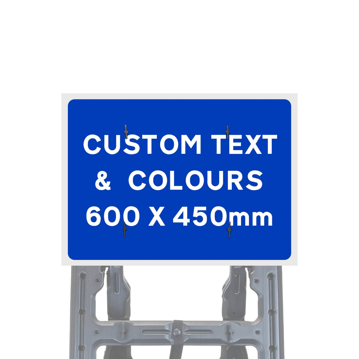 Reflective Quick Fit Sign Faces Chapter 8 Compliant The Red Book Road Sign High Visibility Traffic Safety Temporary Boards Custom Sign Frame RA1  HIP Class 2 RA2 Prismatic GRP Plastic Substrate Composite Dibond 