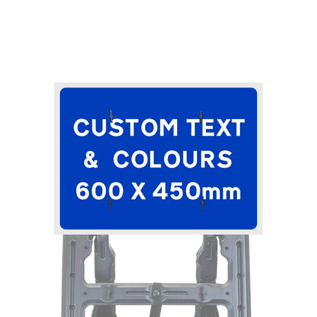 Reflective Quick Fit Sign Faces Chapter 8 Compliant The Red Book Road Sign High Visibility Traffic Safety Temporary Boards Custom Sign Frame RA1  HIP Class 2 RA2 Prismatic GRP Plastic Substrate Composite Dibond 
