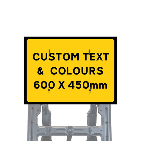 Reflective Quick Fit Sign Faces Chapter 8 Compliant The Red Book Road Sign High Visibility Traffic Safety Temporary Boards Custom Sign Frame RA1  HIP Class 2 RA2 Prismatic GRP Plastic Substrate Composite Dibond 