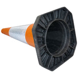 750mm-1-piece-traffic-safety-road-cone-orange-reflective-starlux-barrier-pedestrian-vehicle-demarcation-roadworks-events-schools-traffic-management-plastic-recyclable-highway-construction-site-equipment-durable-weather-resistant
