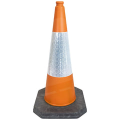 750mm-1-piece-traffic-safety-road-cone-orange-reflective-starlux-barrier-pedestrian-vehicle-demarcation-roadworks-events-schools-traffic-management-plastic-recyclable-highway-construction-site-equipment-durable-weather-resistant

