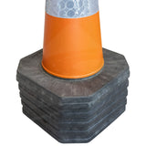 750mm-1-piece-traffic-safety-road-cone-orange-reflective-starlux-barrier-pedestrian-vehicle-demarcation-roadworks-events-schools-traffic-management-plastic-recyclable-highway-construction-site-equipment-durable-weather-resistant
