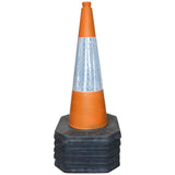 750mm-1-piece-traffic-safety-road-cone-orange-reflective-starlux-barrier-pedestrian-vehicle-demarcation-roadworks-events-schools-traffic-management-plastic-recyclable-highway-construction-site-equipment-durable-weather-resistant
