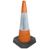 750mm-1-piece-traffic-safety-road-cone-orange-reflective-starlux-barrier-pedestrian-vehicle-demarcation-roadworks-events-schools-traffic-management-plastic-recyclable-highway-construction-site-equipment-durable-weather-resistant
