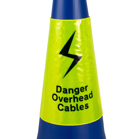 750mm-Blue-Starlite-Traffic-Cone-Overhead-cable-safety-cones-Warning-high-voltage-danger-power-lines-caution-electrical-safety-hazards-alert