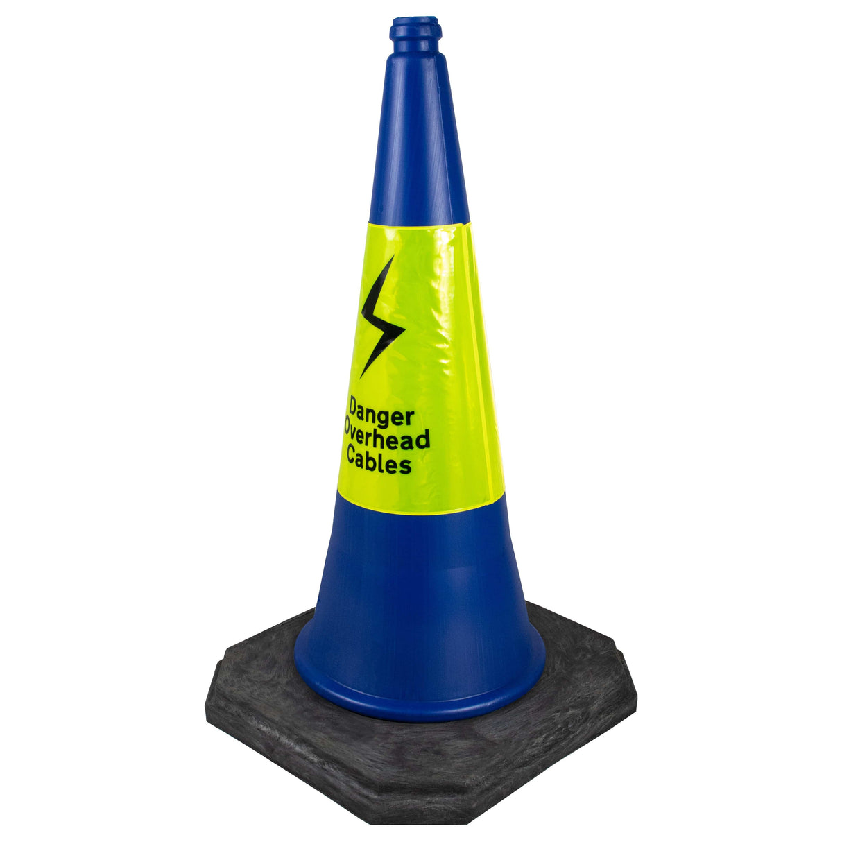 750mm-Blue-Starlite-Traffic-Cone-Overhead-cable-safety-cones-Warning-high-voltage-danger-power-lines-caution-electrical-safety-hazards-alert