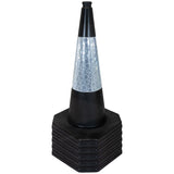 750mm-premium-black-safety-traffic-cone-1-piece--barrier-pedestrian-vehicle-demarcation-roadworks-events-schools-traffic-management-plastic-recyclable-highway-construction-site-equipment-durable-weather-resistant-PVC