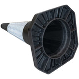 750mm-premium-black-safety-traffic-cone-1-piece--barrier-pedestrian-vehicle-demarcation-roadworks-events-schools-traffic-management-plastic-recyclable-highway-construction-site-equipment-durable-weather-resistant-PVC