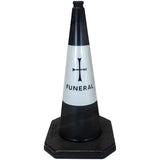 750mm-premium-funeral-black-safety-traffic-cone-1-piece--barrier-pedestrian-vehicle-demarcation-roadworks-events-schools-traffic-management-plastic-recyclable-highway-construction-site-equipment-durable-weather-resistant-PVC