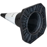 750mm-premium-funeral-black-safety-traffic-cone-1-piece--barrier-pedestrian-vehicle-demarcation-roadworks-events-schools-traffic-management-plastic-recyclable-highway-construction-site-equipment-durable-weather-resistant-PVC