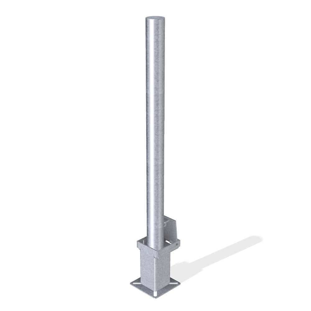 Round metal bollard