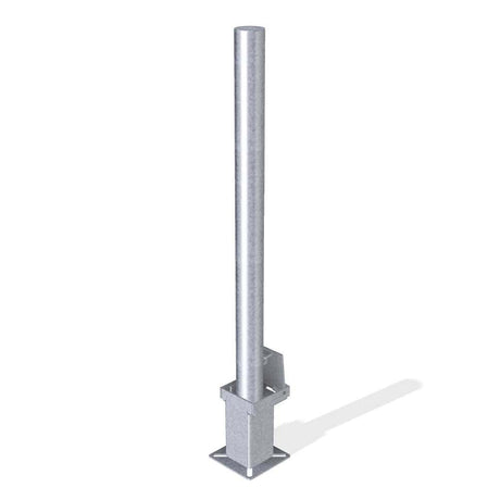 Round metal bollard