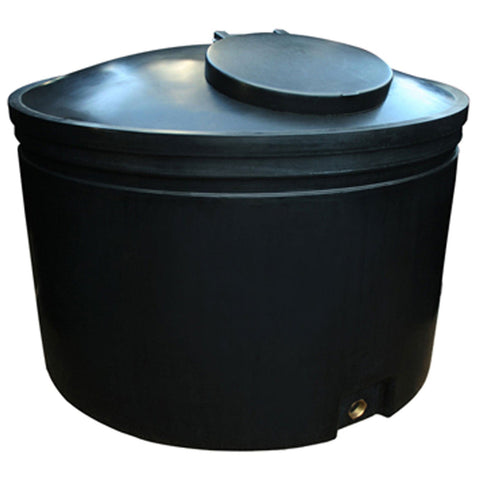 Black Cylindrical Water Storage Tank