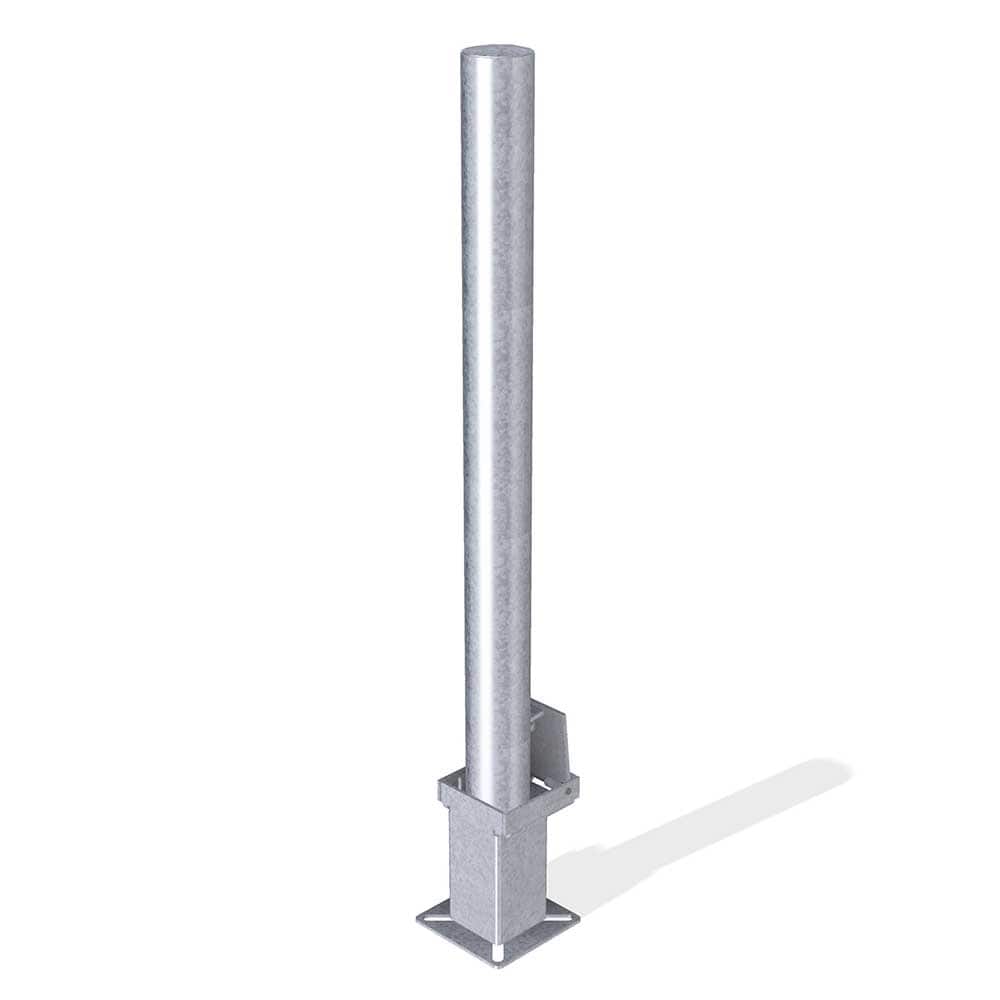 Round metal bollard