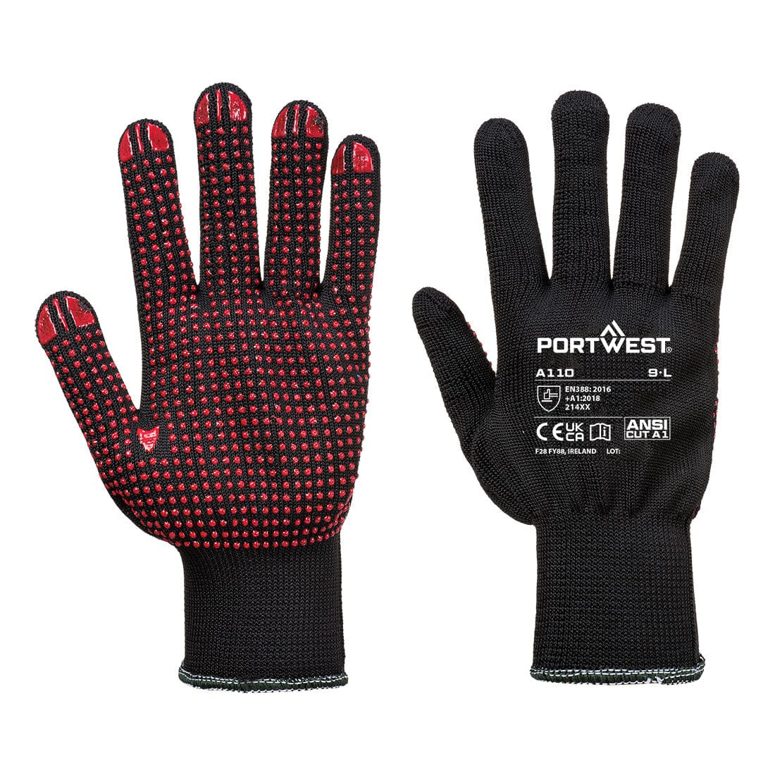 Portwest A110 Grip 13 PVC Dotted Glove