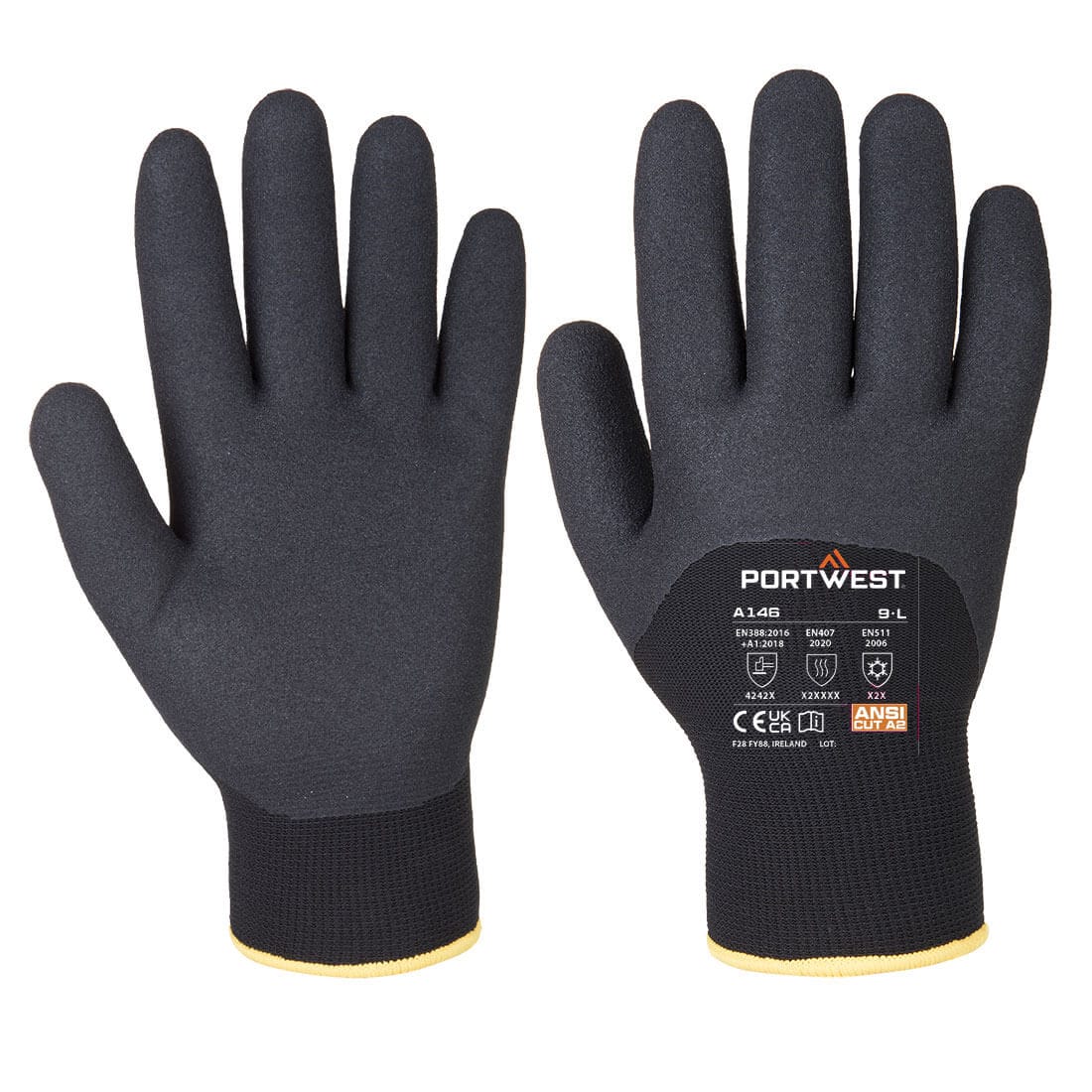 Portwest A146 Cold 15 Nitrile Sandy 3/4 Dipped Glove