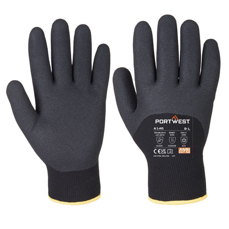 Portwest A146 Cold 15 Nitrile Sandy 3/4 Dipped Glove