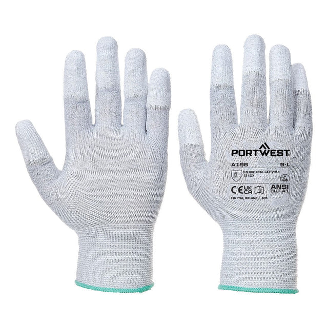Portwest A198 ESD 13 PU Fingertip Glove