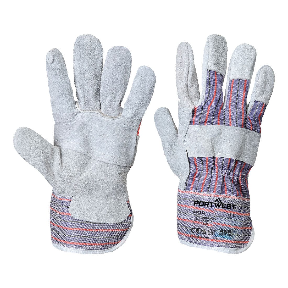 Portwest A210 Leather Rigger 260 Cow Split Palm Bar Glove