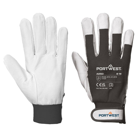Portwest A250 Waterproof Leather 110 Grain Palm Mechanical Glove