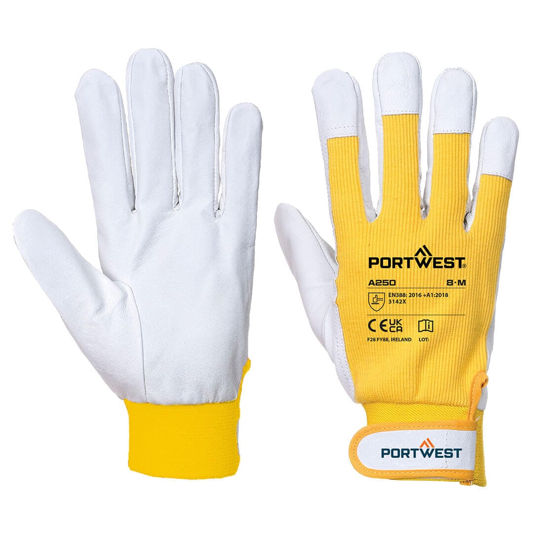 Portwest A250 Waterproof Leather 110 Grain Palm Mechanical Glove