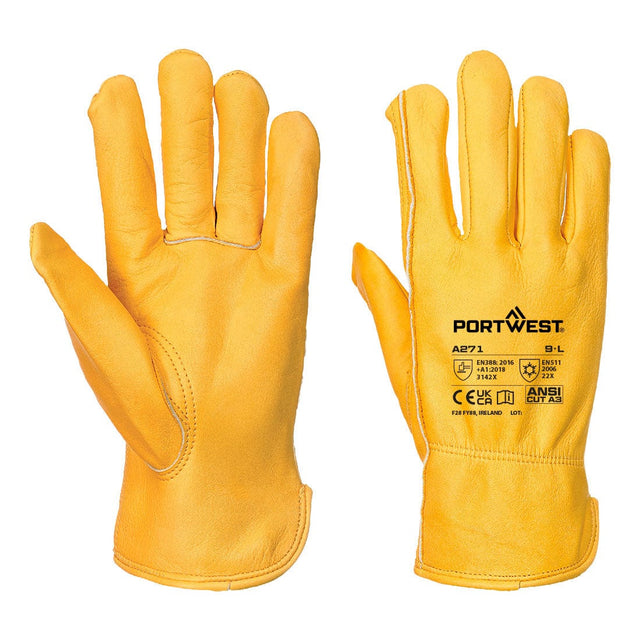 Portwest A271 Waterproof Cold 200 Cow Grain Driver Glove