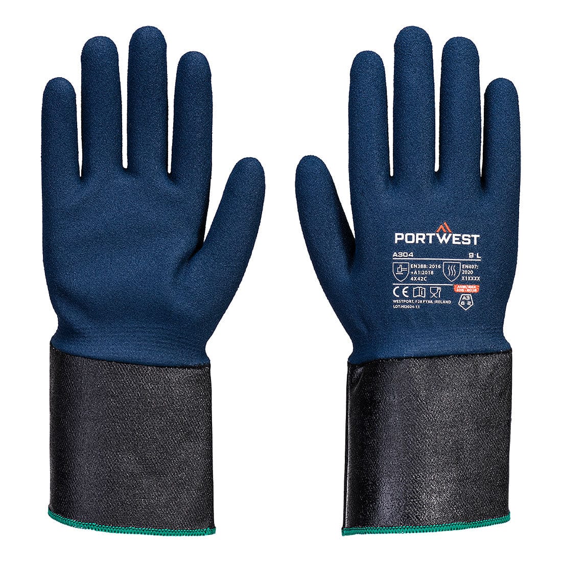 Portwest A304 Grip C13 Nitrile Foam Extend Cuff Glove