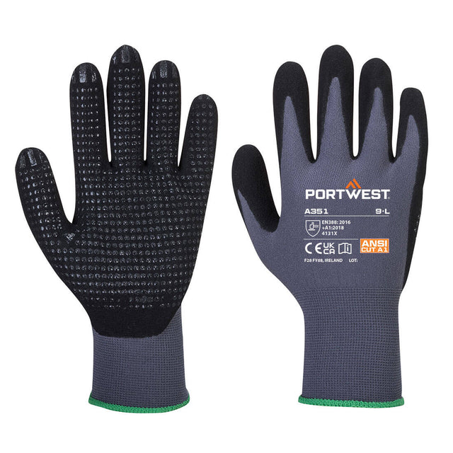 Portwest A351 Grip 15 Nitrile Sandy Dotted Glove