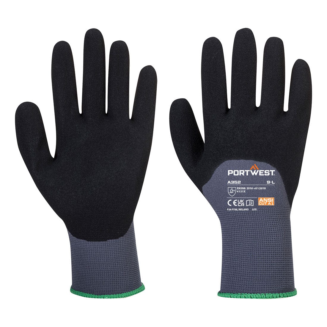 Portwest A352 Grip 15 Nitrile Sandy 3/4 Palm Glove